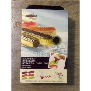 MASTRAD A44460 ECLAIRS KIT NEW WITH INSTRUCTION/RECIPE BOOKLET